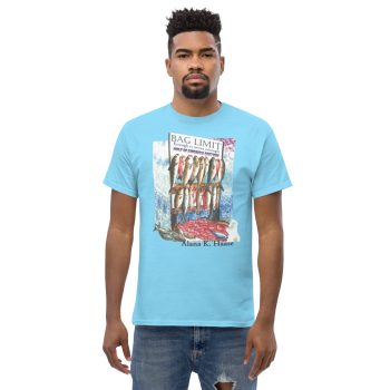 Unisex classic tee showing off the original art of Bag Limit, Gulf of America Edition